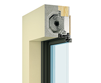 Bloc-baie STYLBLOC sur mur en béton banché épaisseur mini 150 mm avec utilisation de coffrage perdu type C11 ou C12 de Préfatec