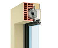 Bloc-baie STYLBLOC sur mur en brique avec linteau CVR collectif C35 bio’bric de Bouyer Leroux